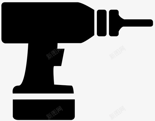电钻修理黄色图标svg_新图网 https://ixintu.com cydia 修理 勤杂工 建筑工具 打孔机 电钻 螺丝刀 越狱 黄色