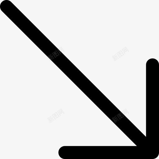 右下箭头方向移动图标svg_新图网 https://ixintu.com 位置 右下箭头 手势 方向 查看此处 注意 移动 箭头实心
