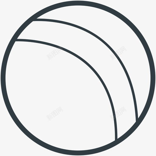 球运动线图标svg_新图网 https://ixintu.com 球 运动矢量线图标