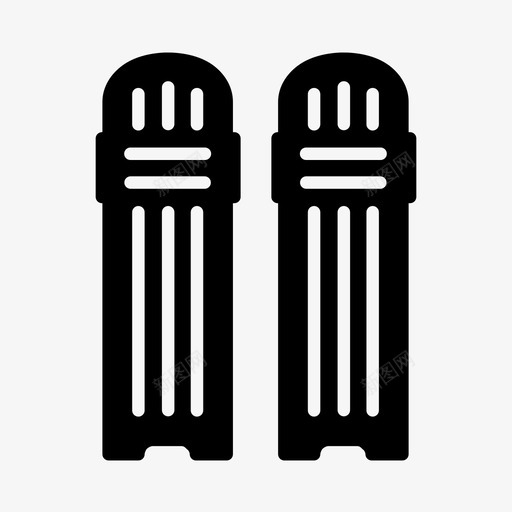 腿垫好的垫白垫图标svg_新图网 https://ixintu.com 好的垫 尼斯垫 户外游戏和体育实心图标 板球垫 游戏 白垫 腿垫 运动 黑垫