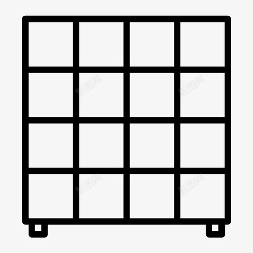 货架仓库家具图标svg_新图网 https://ixintu.com 书架 仓库 商店 家具 橱柜 电池 货架
