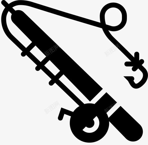 鱼竿户外自然图标svg_新图网 https://ixintu.com 信息 储存 危险 品牌 户外 户外固体 自然 预测 鱼竿