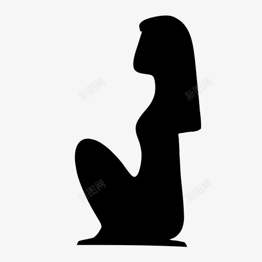 象形文字管理员人物图标svg_新图网 https://ixintu.com 人物 埃及 女孩 妇女 母亲 管理员 象形文字 青少年