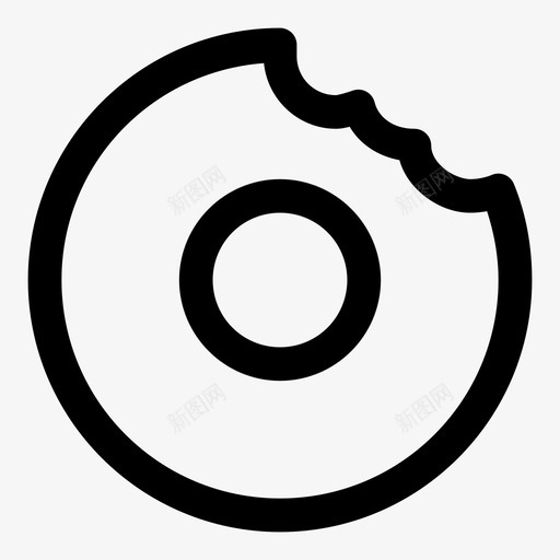 甜甜圈咬吃图标svg_新图网 https://ixintu.com 吃 咬 早餐 材料 烘焙项目 甜点 甜甜圈 糕点 食物