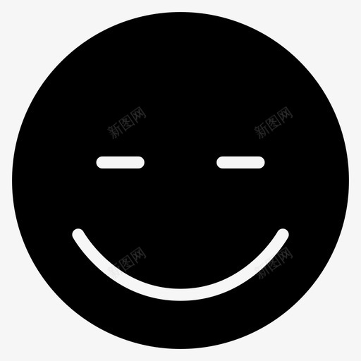 微笑化身情绪图标svg_新图网 https://ixintu.com 休息 充电 化身 平滑情绪 平静 微笑 快乐 情绪 放松 脸