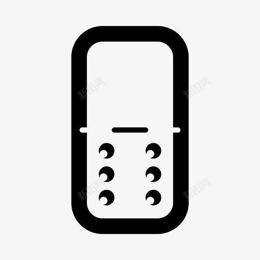 多米诺六玩图标svg_新图网 https://ixintu.com 六 多米诺 多米诺轮廓 干净 游戏 玩 空白 计数 赌博 运气