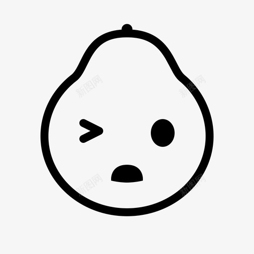 迟钝in灰色图标svg_新图网 https://ixintu.com in 化身 向下 灰色 笑脸葡萄柚 脸 葡萄柚色 表情符号 负片 转储 迟钝