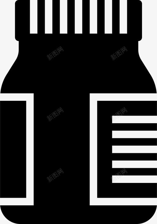 药品水医疗图标svg_新图网 https://ixintu.com 健康 医用固体 医疗 垃圾 娱乐 护理 水 瓶子 药品
