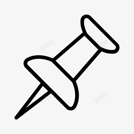 图钉办公室针图标svg_新图网 https://ixintu.com 信息 分析 办公室 图钉 数据 视觉 针 音乐