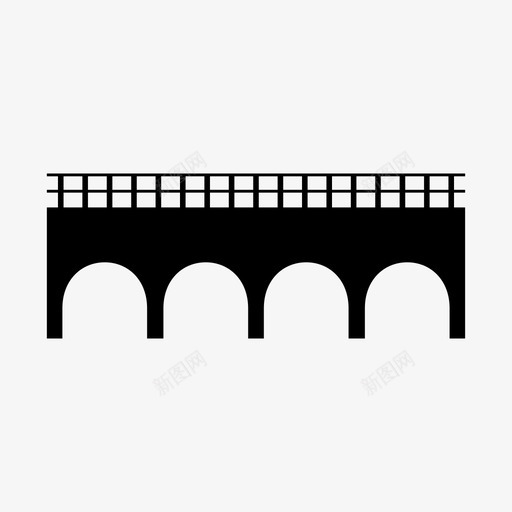 桥梁大门围栏图标svg_新图网 https://ixintu.com 入口 围栏 大门 建筑 桥梁 河流 跨越 连接 通道