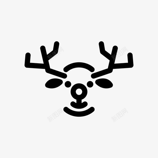 鹿研究镜头图标svg_新图网 https://ixintu.com 冬天 品牌 圣诞节 增强 研究 舒适 角 镜头 预测 鹿