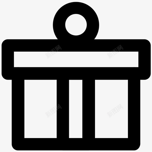 礼物圣诞粗线条图标svg_新图网 https://ixintu.com 圣诞粗线条图标 礼物