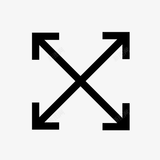 尺寸扩展全屏图标svg_新图网 https://ixintu.com 全屏 增加 尺寸 房子 扩展 最大化 测量箭头 监控 跟踪