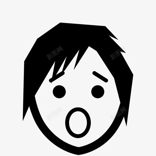 惊讶震惊害怕图标svg_新图网 https://ixintu.com 人物 害怕 情绪 惊讶 注意 活动 脸 行动 表情 震惊