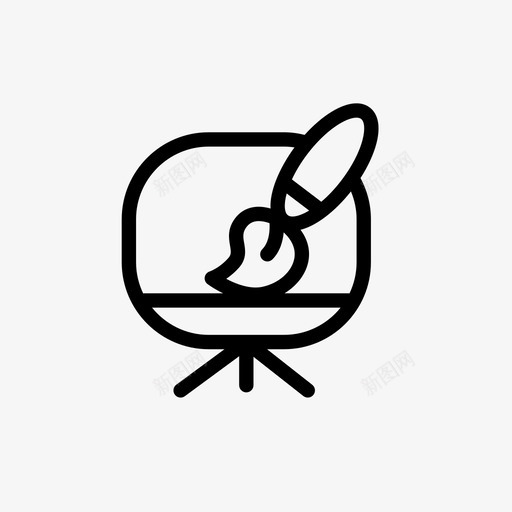 绘画艺术画廊图标svg_新图网 https://ixintu.com 介质 污渍 清漆 画家 画廊 绘画 艺术 蛋彩画 阴影