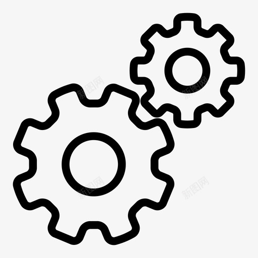 齿轮旋转设置图标svg_新图网 https://ixintu.com 旋转 更改 机器 机械 研磨 设置 转动 配置 首选项 齿轮