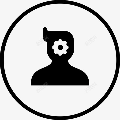 齿轮转动思考图标svg_新图网 https://ixintu.com 人类 倾听 化身 商业化身 态度 思维 思考 装备 设置 转动 轮子 齿轮