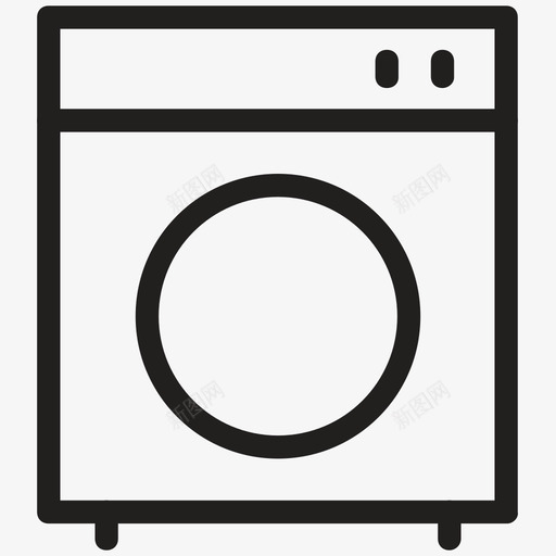 洗衣机家用电器电子图标svg_新图网 https://ixintu.com 家用电器 服装 洗衣机 清洁 电器 电子 酒店线图标