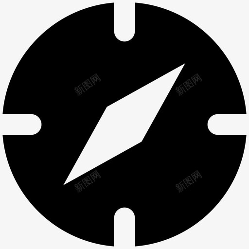 指南针速度表南图标svg_新图网 https://ixintu.com gps 北 南 定向工具 导航 指南针 点 磁 西 通信加粗实心图标 速度表