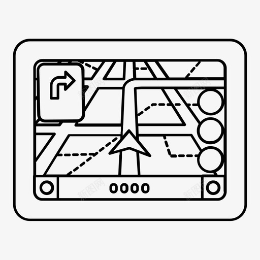导航系统路线总体图标svg_新图网 https://ixintu.com gps 地图 导航器 导航系统 总体 技术 放大镜 方向 波段 电子商务 路线 道路和导航轮廓