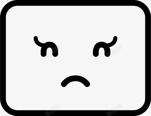 悲伤忧郁皱眉图标svg_新图网 https://ixintu.com 化身 失望 心烦意乱 忧郁 悲伤 沮丧 皱眉 笑脸 脸 表情