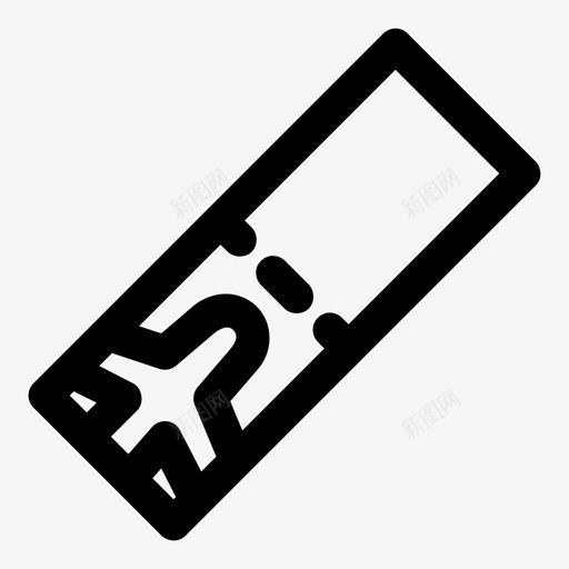 登机牌旅行机票图标svg_新图网 https://ixintu.com 入场 协议 合同 旅行 机票 登机牌 粗体 行程 身份证明 通知