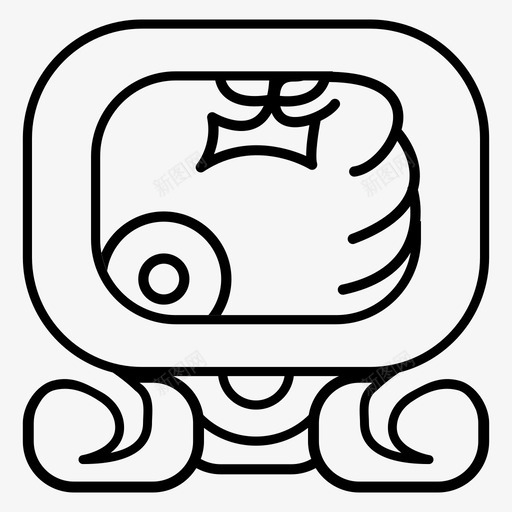 摩尼符号玛雅历法图标svg_新图网 https://ixintu.com 佐尔金 可爱 摩尼 玛雅 玛雅历法 生物 眼睛 符号 脸