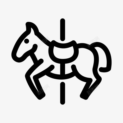 旋转木马游乐园嘉年华图标svg_新图网 https://ixintu.com 儿童 儿童世界 嘉年华 娱乐 小马 旋转木马 游乐园 马 骑马