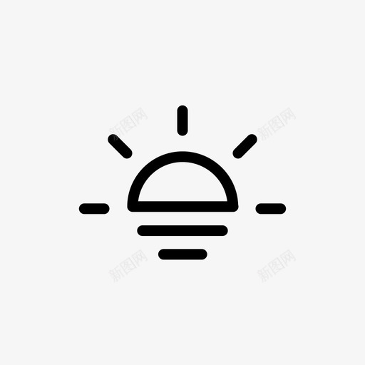 日出开始闪耀图标svg_新图网 https://ixintu.com 天气中风图标集合 开始 新 新鲜 日 日出 日落 闪耀 预报