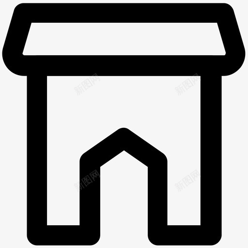 房屋建筑和家具加粗线条图标svg_新图网 https://ixintu.com 建筑和家具加粗线条图标 房屋