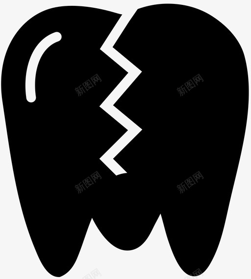 断臼齿医用固体图标svg_新图网 https://ixintu.com 医用固体 断臼齿