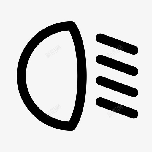 近光灯汽车仪表板图标svg_新图网 https://ixintu.com 仪表板 光线 向下 暗光 汽车 汽车仪表板信号 近光灯