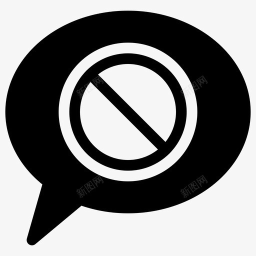 关闭聊天室禁止聊天关机图标svg_新图网 https://ixintu.com 信息 信息聊天实心图标 关机 关闭聊天室 禁止交谈 禁止聊天 连接 通信 通话关闭 静音