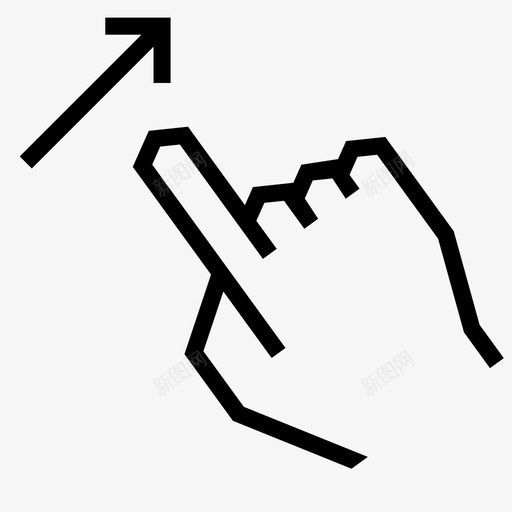 向上滑动存储手图标svg_新图网 https://ixintu.com 估计 向上滑动 存储 手 手势 手指 技术 数据 电子商务 箭头 角度手势