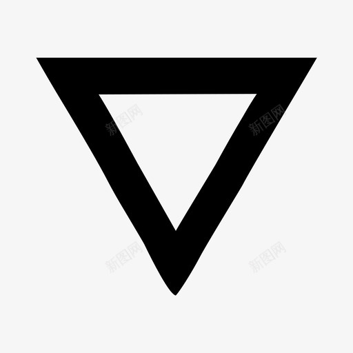 三角形向下形状金字塔图标svg_新图网 https://ixintu.com 三角形向下 下降 前进 圆锥 形状 点 移动 绘制2平面 金字塔 黑色
