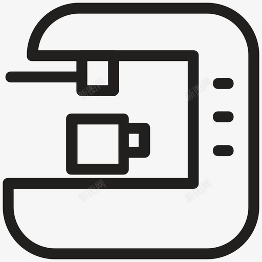 浓缩咖啡机厨房电器家用电器图标svg_新图网 https://ixintu.com 厨房电器 咖啡因 咖啡机 咖啡杯 家用电器 浓缩咖啡机 自动 茶壶 酒店线路图标