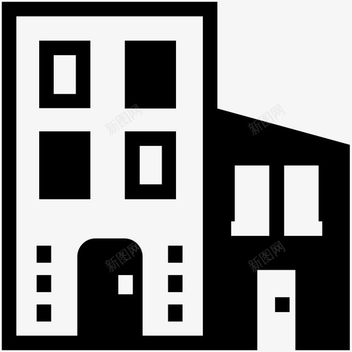 公寓房地产偶像图标svg_新图网 https://ixintu.com 公寓 房地产偶像