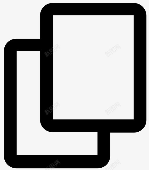 复制纸张倍增图标svg_新图网 https://ixintu.com 84个可弹劾的通用图标 倍增 剪贴板 发送 复制 文档 添加 纸张