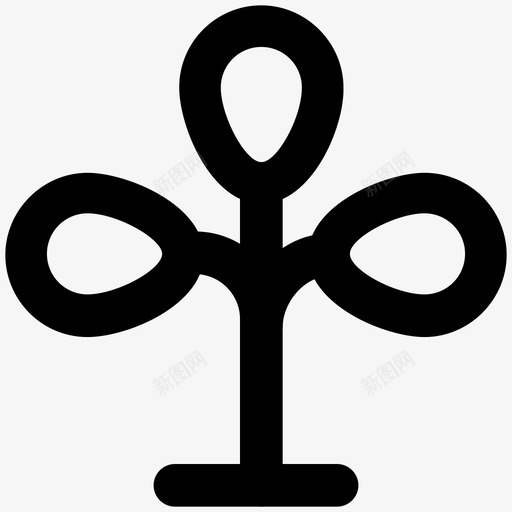 树自然加粗线条图标svg_新图网 https://ixintu.com 树 自然加粗线条图标