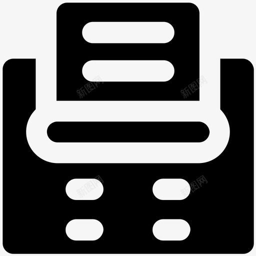 打印机财务加粗实心图标svg_新图网 https://ixintu.com 打印机 财务加粗实心图标