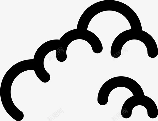 云天气水汽图标svg_新图网 https://ixintu.com 云 多云 天气 天气稳定 条件 水汽 移动 降水 雨 雪 风