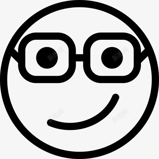 书呆子正方形眼镜图标svg_新图网 https://ixintu.com 书呆子 呆子 四只眼睛 感觉 正方形 漂亮图标表情符号轮廓 眼镜 符号 脸 表情