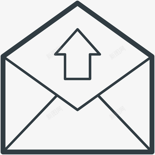 发件箱通信线图标svg_新图网 https://ixintu.com 发件箱 通信矢量线图标