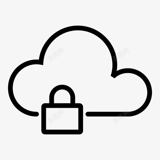 云端锁定it服务图标svg_新图网 https://ixintu.com it服务 云端锁定