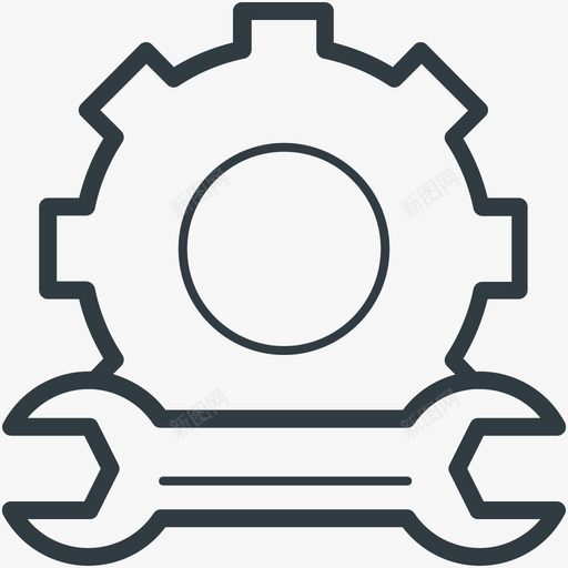 修复工具工程线图标svg_新图网 https://ixintu.com 修复工具 工程矢量线图标