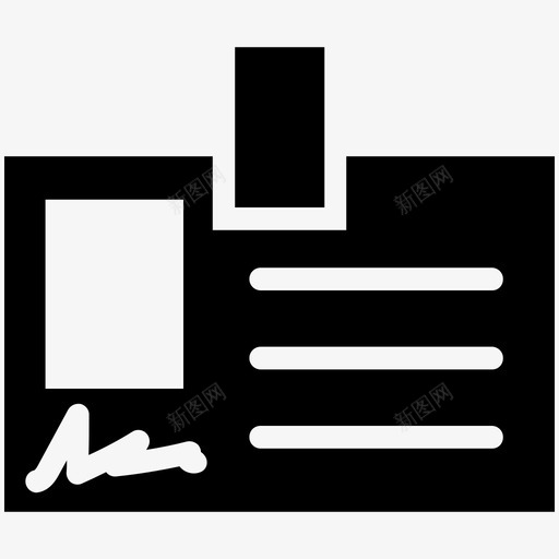 身份证照片姓名图标svg_新图网 https://ixintu.com 员工卡 夹子 姓名 工作卡 年龄 徽章 志愿者卡 性别 教育酷矢量图标 照片 身份证
