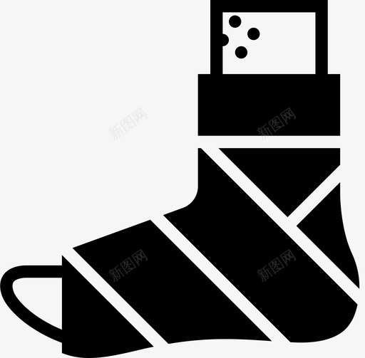 包扎脚伤口脚趾图标svg_新图网 https://ixintu.com 伤口 包扎 包扎脚 医用固体 医疗 受伤 脚痛 脚趾 身体 零件 骨折