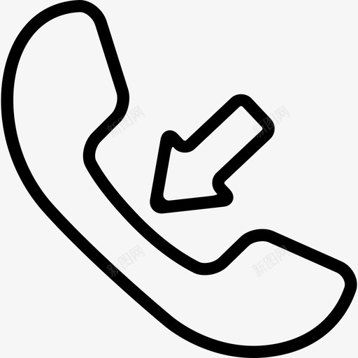 来电符号接口手机图标svg_新图网 https://ixintu.com 手机 接口 来电符号