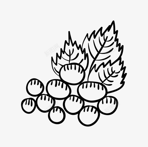 黑莓绿叶植物生长图标svg_新图网 https://ixintu.com 抗氧化 植物 植物生长 绿叶 黑莓