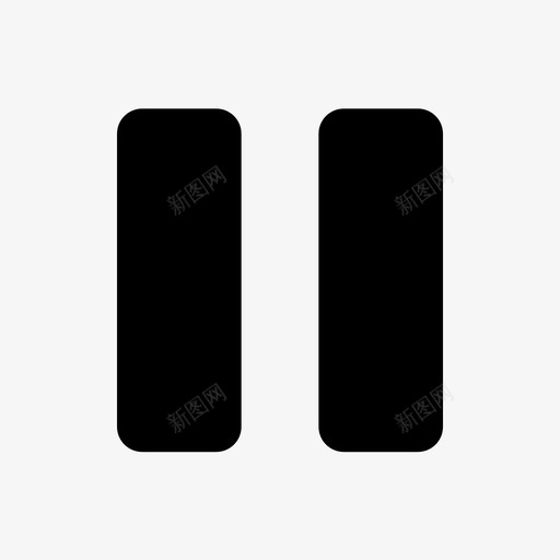 暂停音频中断图标svg_新图网 https://ixintu.com ui套件 中断 便利 停止 单击 播放器 暂停 等待 返回 音频